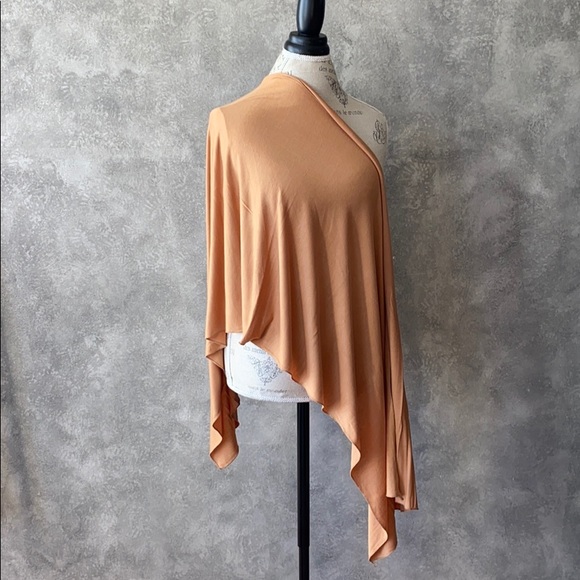 Accessories - Dark Gold Color Jersey Cotton Hijab Scarf Turban